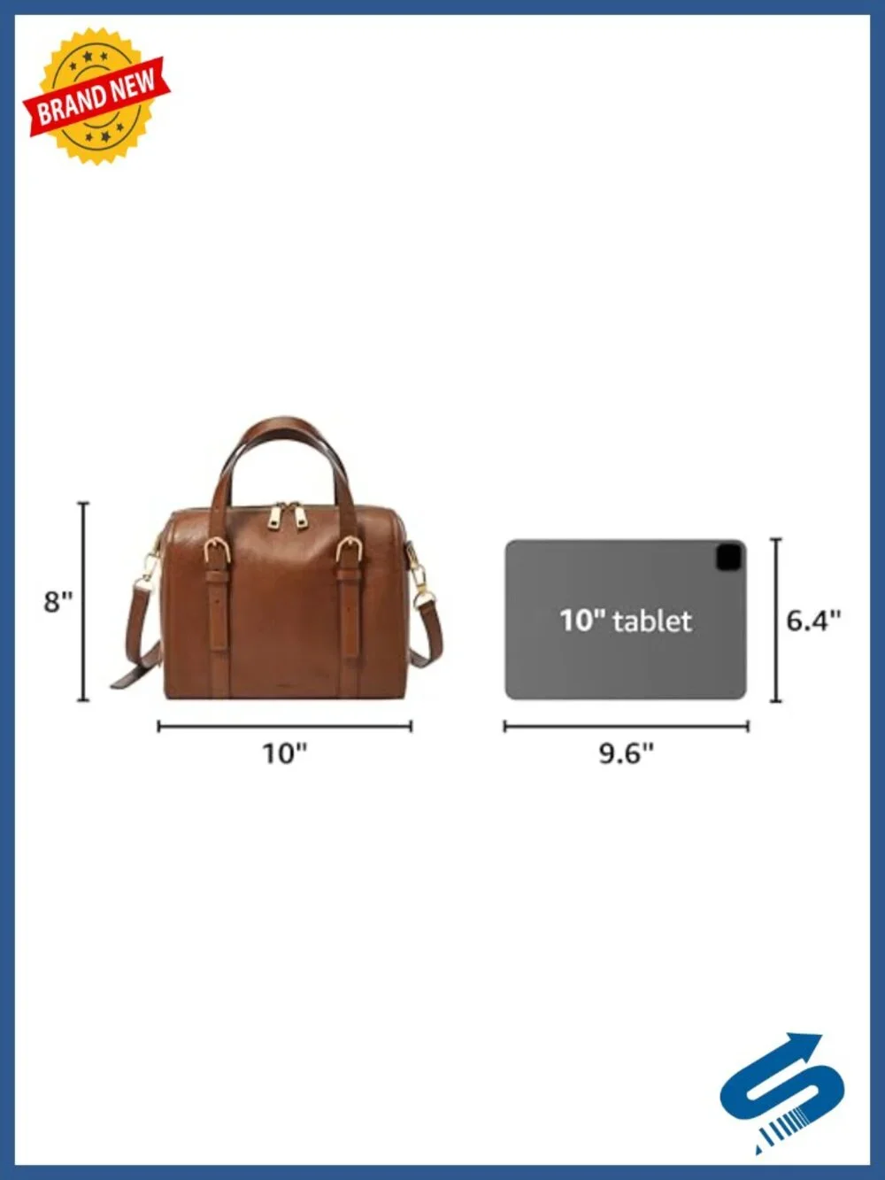 LiteHide Leather Satchel Handbag with Crossbody Strap